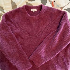 Beautiful Madewell berry crewneck. Size L fits XL also. Bout Nordstrom Rack.